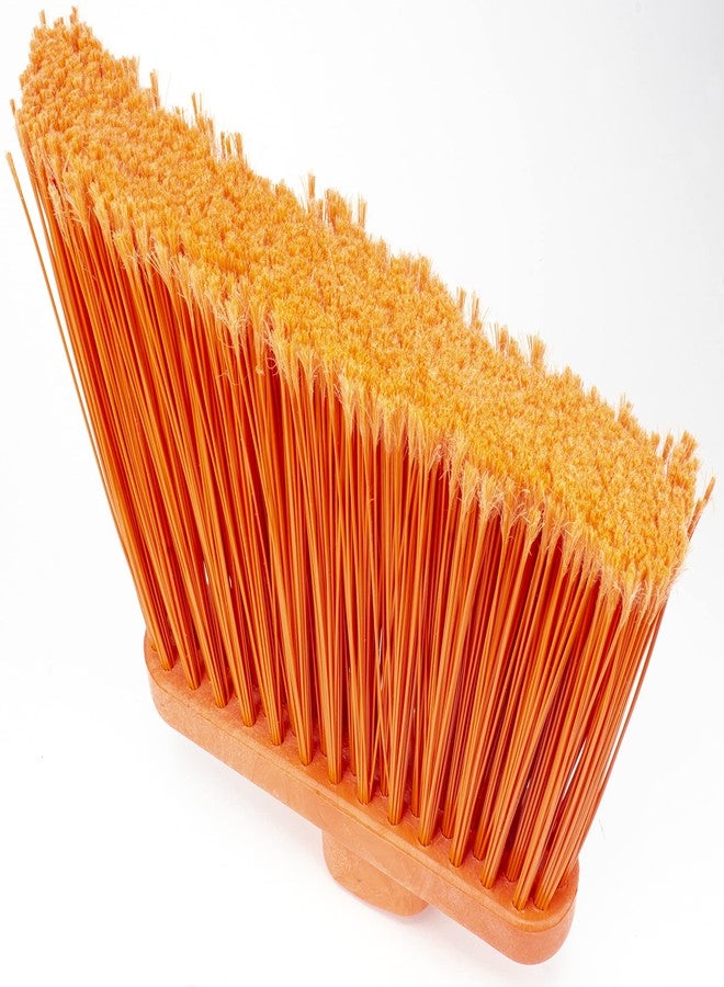 SPARTA Plastic Broom Head, Angled, Flagged for Small Debris Indoor, Outdoor, Home, Restaurant, Lobby, Office, 12 Inches, Orange - Image 3